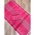 Tant Cotton Unstitched Burmese Traditional Three Piece Salwar Kameez Set for Women Appropriate for Casual and Everyday Wear. 