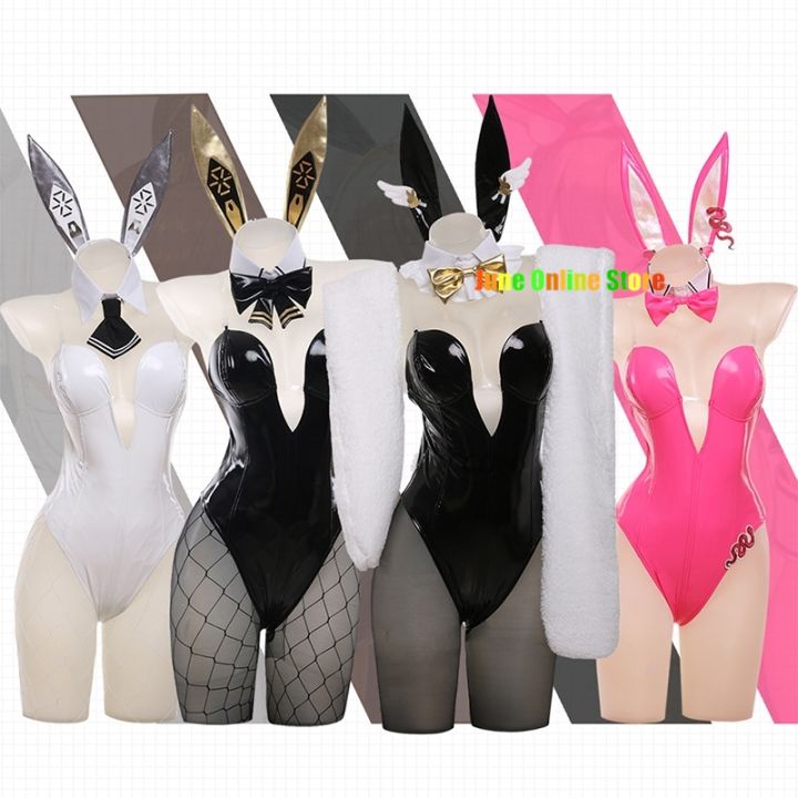Sleep women NIKKE The Goddess Of Victory Bunny Girl Blanc Noir Cosplay Fantasia Costume Uniform for Girls Women Halloween Disguise Suit