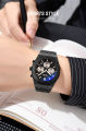 SKMEI 9296 Stainless Steel Fashion Business Luxury Chronograph Stopwatch Waterproof Quartz Watch For Men. 