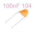 10Pcs- 104 Multilayer MLCC 50V 100nF Ceramic Capacitor 104 Ceramic Capacitor 50V Monolithic Ceramic Chip Capacitor 5.08mm Pitch MLCC Non-Polarized 2 Pin Leads. 