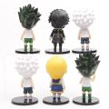 Hunter x Huner Gon Freecss Killua Zoldyck Kurapika Leorio Hisoka Machi Kulolo lushilufelu Cute PVC Figure Figurine Toys 6pcs/set.