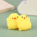 2Pcs/set Cute Mini Chick Squishy Toy Squeeze Bubbles Toys Fidget Toys Pinch Kneading Toys Stress Reliever Toys Kid Party Favor.