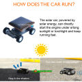 Mini Solar Car Toy Educational Solar Powered Racing Car Toy for Kids. 
