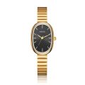 Women Quartz Watch Luxury Oval Shaped Fashion Mini Case Small Roman Numeral Dial Female Full Metal Band Watches Niche Wristwatch. 