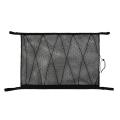 Car Roof Storage Mesh Bag Interior Cargo Universal Netbag Adjustable Sundries Storage Tool.