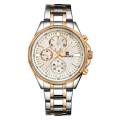 NAVIFORCE NF9089 Two-Tone Stainless Steel Chronograph Watch For Men - Silver & Rose Gold. 