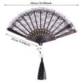 Folding Fan Japanese Sweet Fairy Girl Dark Gothic Court Dance Hand Fan Art Craft Gift Wedding Party Decoration. 