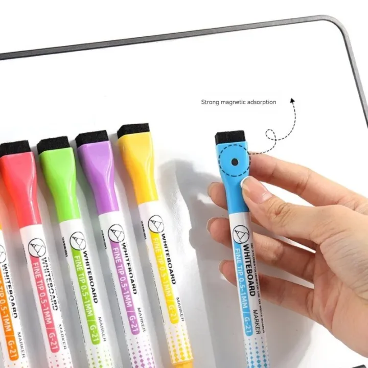 8%20Colors%200.5mm%20Magnetic%20Dry%20Erase%20Markers%20Whiteboard%20Marker%20Pen%20Office%20School%20White%20Board%20Stationery%20Extra%20Fine%20Tip%20Colored%20Pens%20-%20Image%203