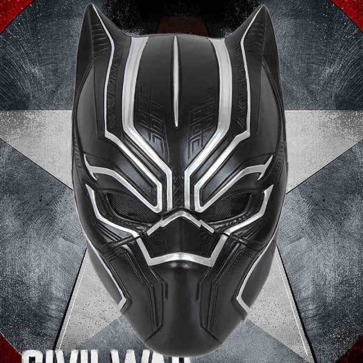 Black Panther Helmet, Captain United States, Marvel Anime, Horror Drag Civil War Live Mask, Halloween Mask