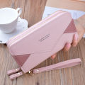 Double Zipper Women's Wallet - Long PU Leather Money, Phone, Pouch, Female, Credit Card Holder.