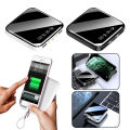 Portable Charger Fast Charging 20000mah Mini Power Bank Charger With Cable Powerbanks Led Flashlight Power Display.