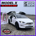 Scale 1/24 Tesla Model X with Charging Pile Metal Cars Toys Diecast Alloy Car Model Gift for Boys Children Kids Toy Vehicles. 
