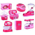 Kitchen and Household Utility 8 Pcs Toy Set for Kids Working Household Appliances (Microwave Oven, JMG, Refrigerator ) Toy for Girls.
