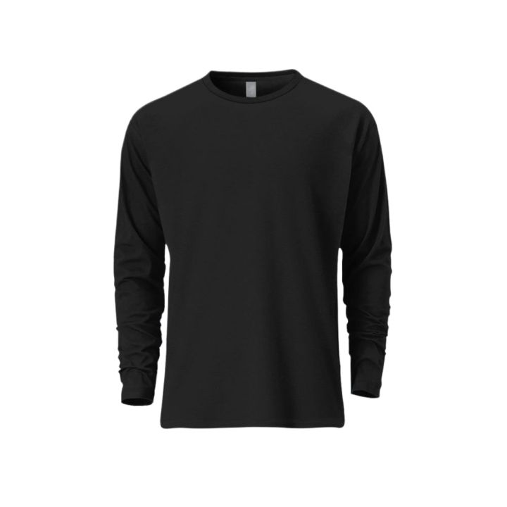 Mens Premium Blank Full Sleeve T-Shirt -Black