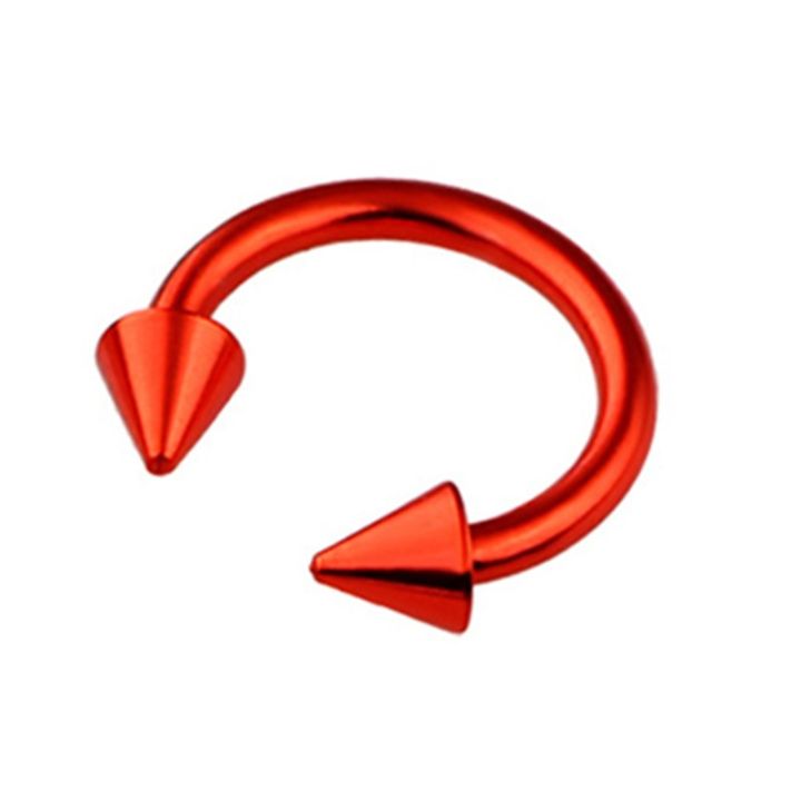 Tapered%20Spiked%20/%20Beads%20Horseshoe-shaped%20Round%20Nose%20Ring%20Earrings%20Body%20Jewelry%20-%20Image%202