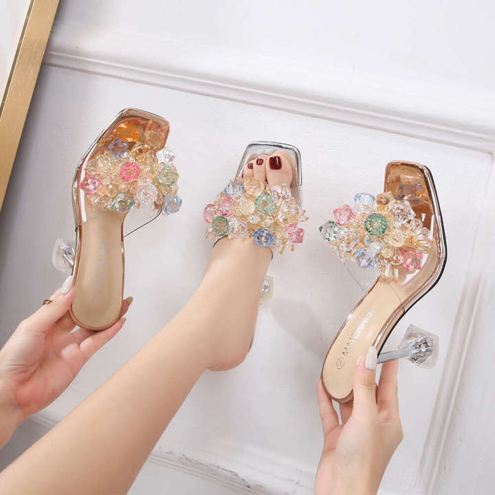 Cinderella%20Crystal%20Flower%20High%20Heel%20Sandals%20Stage%20Walk%20Show%20Hosting%20Car%20Model%20Malness%20Brand%20Large%20Women's%20Shoes%20-%20Image%204