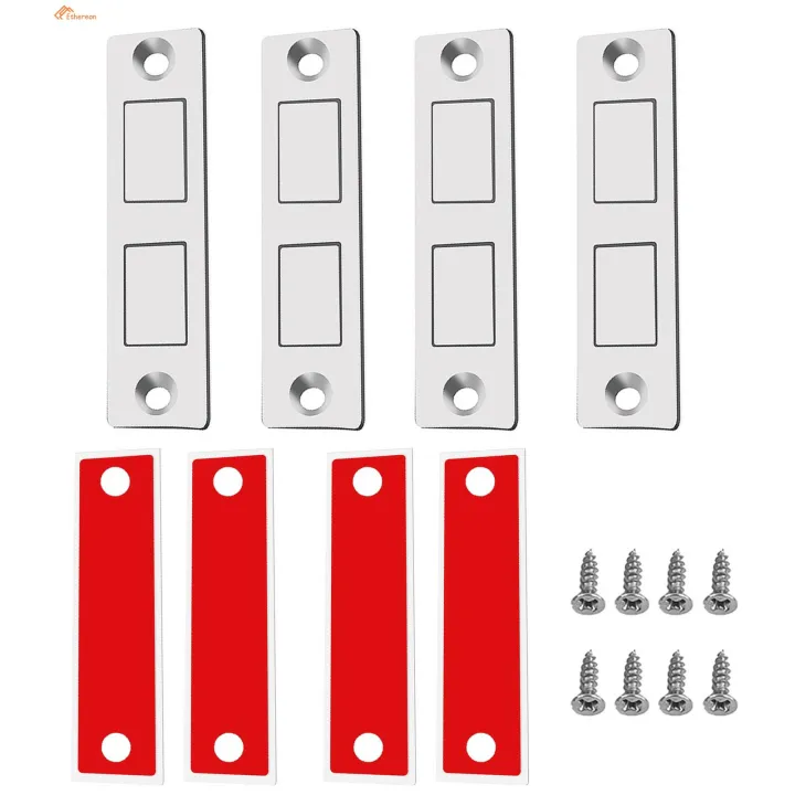 Ethereon Filing Cabinet Magnetic Lock Ultra-thin Cabinet Door Magnets Easy Install Self-adhesive Furniture Cupboard Closure Latch Door Stopper