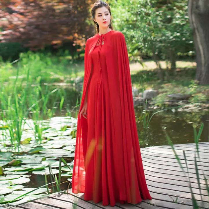 2023Summer%20New%20Chiffon%20Cloak%20Hooded%20Sunscreen%20Cardigan%20Vacation%20Beach%20Fairy%20Lace-up%20Sleeveless%20Long%20Cape%20-%20Image%209
