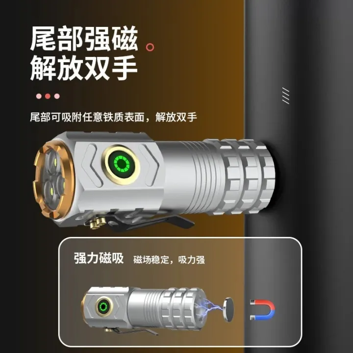 High%20Quality%203%20Core%20Powerful%20Mini%20LED%20Flashlight%20Rechargeable%20Super%20Bright%20Torch%20Waterproof%20With%20Magnet%20For%20Hiking%20Camping%20-%20Image%204