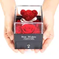 Home Decor Teddy Rose Bear Jewelry Box For Women Wedding Party Valentines Day Birthday Christmas Gift Eternal Rose Dorpshipping. 