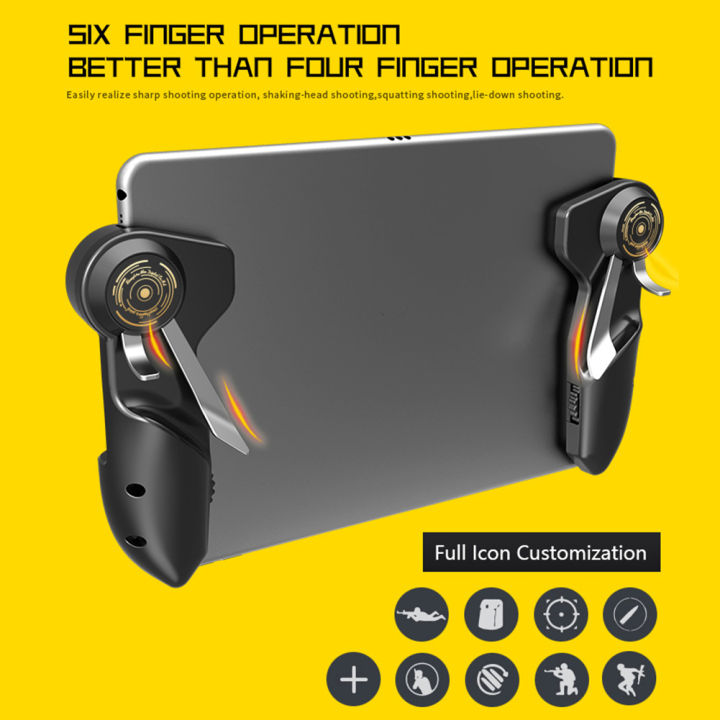 Six%20Finger%20Mobile%20Pubg%20Controller%20For%20Game%20Joystick%20Trigger%20L1r1%20Aim%20Button%20Gamepad%20Grip%20For%20Call%20Of%20-%20Image%202