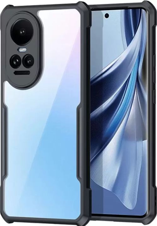 Back Cover For OPPO Reno 10 5G, OPPO Reno 10 Pro 5G (Black,Transparent)