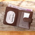 Avro Luxurious Leather Wallet - Alvo - Chocolate | Wallet for men | 100% Cow Leather Wallet | Moneybag for men.