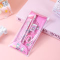Kawaii Sanrio Stationary Set Cinnamoroll Kuromi My Melody Pencil Eraser Ruler Pencil Sharpener School Even Prizes. 