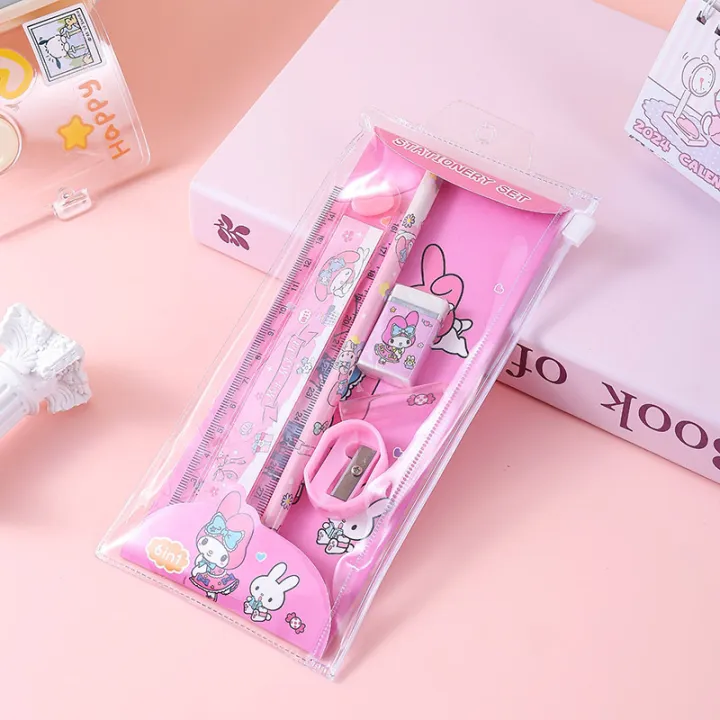 Kawaii%20Sanrio%20Stationary%20Set%20Cinnamoroll%20Kuromi%20My%20Melody%20Pencil%20Eraser%20Ruler%20Pencil%20Sharpener%20School%20Even%20Prizes%20-%20Image%205