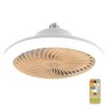 Smart Remote Control LED Fan Light, E27 Screw Dimmable, Bedroom Aromatherapy Fan Light. 