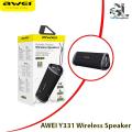 Awei Y331 TWS Outdoor Waterproof Speaker Bluetooth Wireless Stereo Super Bass Sound Support TF Card 2000mAh For Travel Party - Black.