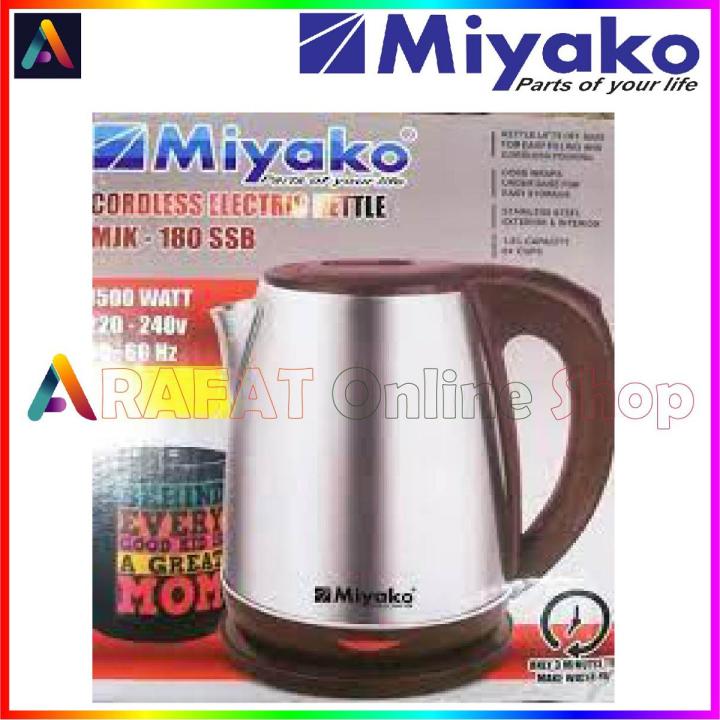 Miyako Cordless Electric Kettle MJK-180SSB 1500 Watt
