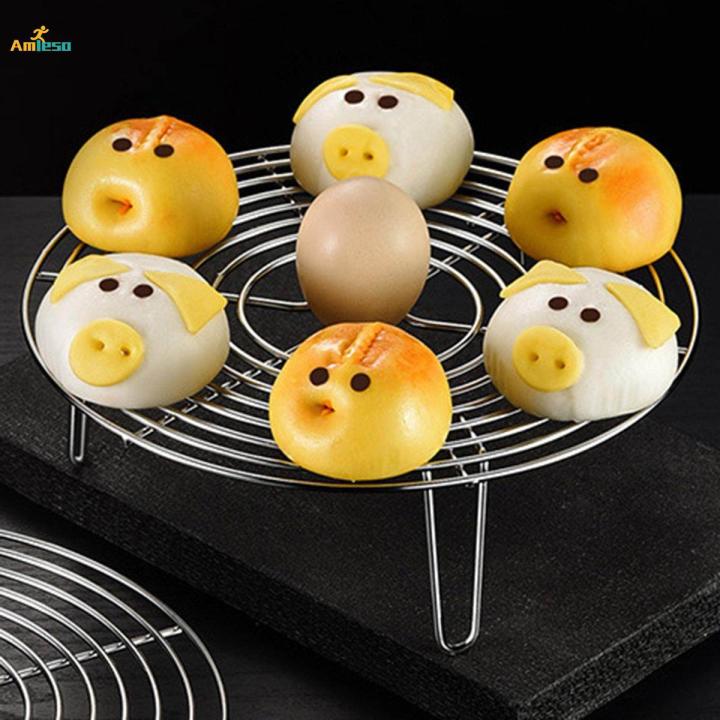 Round Cooling Rack Round Stainless Steel Steamer Rack for Pot
