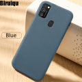 Biruiqu For Samsung Galaxy M21 Shockproof Anti Slip Soft TPU Sandstone Matte Back Case Cover. 