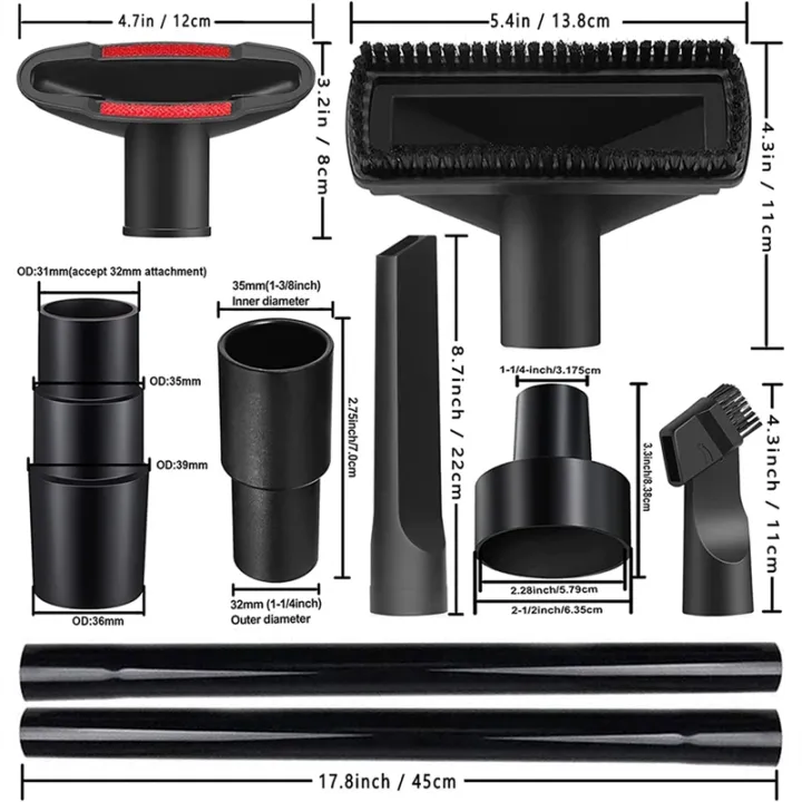 12Piece%20Universal%20Vacuum%20Attachment%20Kit%20Wet%20Dry%20Plastic%20Vacuum%20Hose%20Adapter%20Extension%20Wand%20Flexible%20Crevice%20Tool%20Adapter%20Vacuum%20Cleaner%20Parts%20-%20Image%206