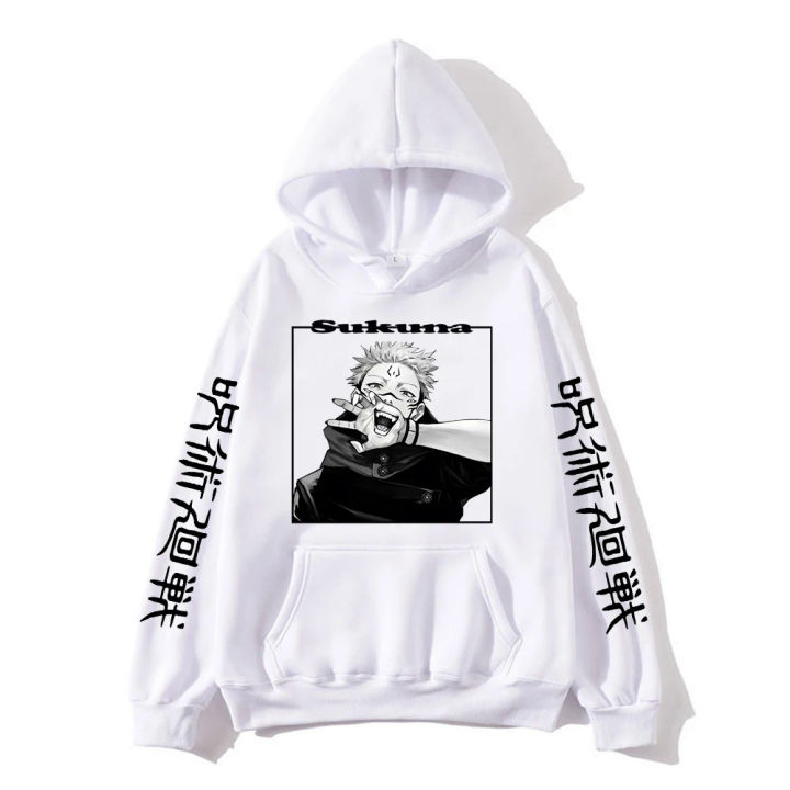 Sukuna hoodie jujutsu Kaisen sweatshirt white clothing spring