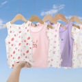 Seamless cotton children's vest summer new boys and girls baby suspender sleeveless boneless base thin pajamas tide. 