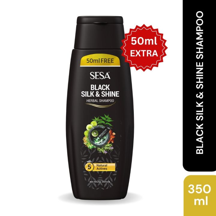 SESA Black Silk & Shine Herbal Shampoo 300ml + 50ml Extra