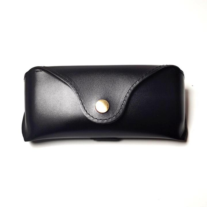 Portable Waist PU Leather Eye Glasses Sunglasses Box Case Black Cover Folding Sunglasses Case Wearing on Belt Cases 160*65*45mm