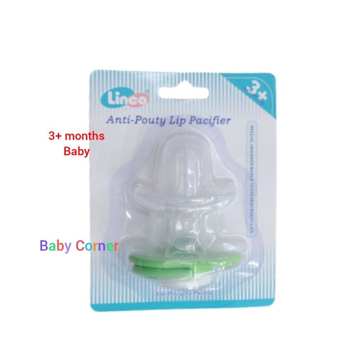 Linco Food Grade Anti-pouty lip Pacifier (3 month+)Multicolor