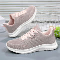 Sneakers women's 2024 spring and autumn single shoes cross-border Shein Daifa Korean version of flying woven soft-soled casual breathable running shoes.