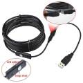 Smart USB EndoscopeJUSTUP 6 LED Waterproof Inspection Camera With 3.5m/16.4ft Snake Soft Wire For PCLaptops And Android Smartphones. 