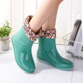 Rain Boots Women's Waterproof Boots Mid-Calf Rain Boots Women's Kitchen Car Wash Non-Slip Work Rubber Shoes Women's Soft Bottom Waterproof Shoes. 
