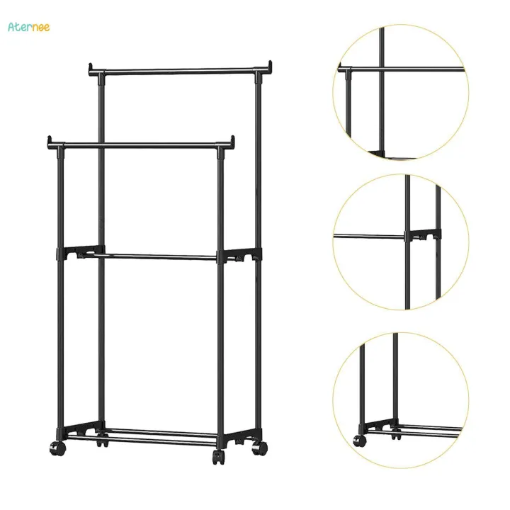 Double%20Rod%20Clothing%20Rack%20Heavy%20Duty%20Portable%20Movable%20Wheel%20Clothes%20Organizer%20for%20Office%20Living%20Room%20-%20Image%206