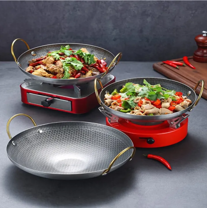 Honeycomb%20Nonstick%20Iron%20Deep%20Two%20Handled%20Frying%20Pan%20-%20Image%203