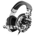 Big Game Headset Microphone For PS4 PS5 XBOX360 XBOX ONE SWITCH Mobile Game Office Learning Ergonomic Design Wearing Comfortable Gray Camouflage.