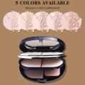 5 in 1 Two Way Powder Palette Oil-control Concealer Long Lasting Makeup Powder With Puff Face Foundation Cosmetic 38g. 