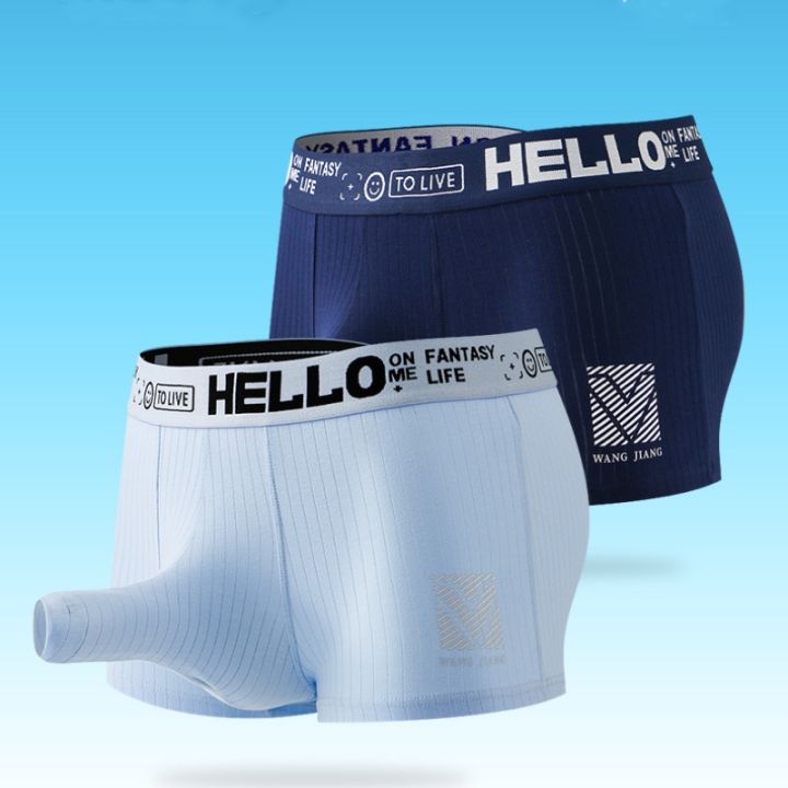 Summer Men's New Pure Cotton Separation Breathable Mid-waist Boxers Thin Fun 3065-XB