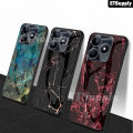 For Realme Note 50 Phone Case Hard Tempered Glass Protector Casing HP for Realme Note 50 Glass Back Phone Cover Tempered Glass Marble Emerald Protect Case Soft Bumper Cover. 
