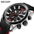 MEGIR brand fashion business sports waterproof automatic date quartz men's watch. 